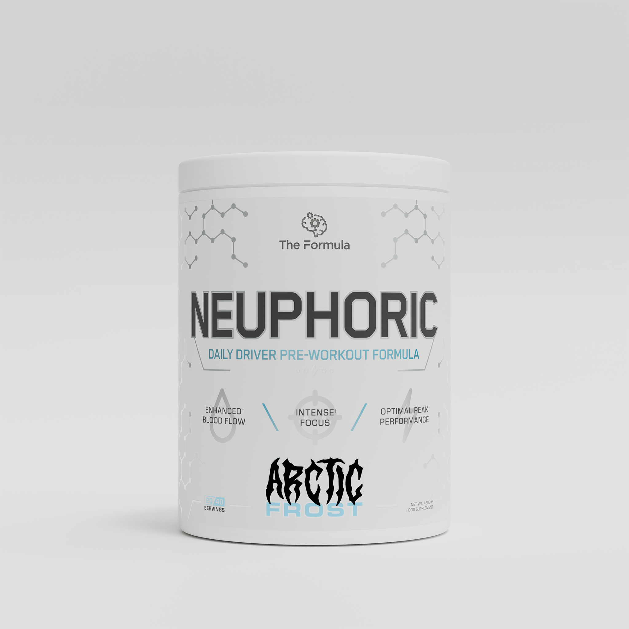 The Formula NEUPHORIC Pre-Workout 480g Arctic Frost flavour front image